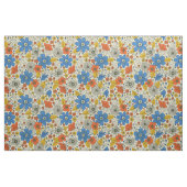 Retro Blau, Gelb und Orangen Stoff (Yard (91,4 cm))