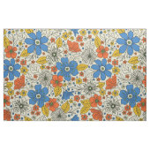 Retro Blau, Gelb und Orangen Stoff (Fat Quarter (45,7 x 55,9 cm))