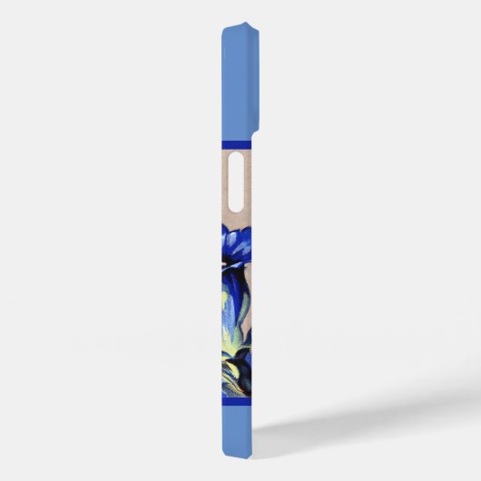 Retro Blau Gelbe Alpenwelten Botanische Kunst Case-Mate iPhone Hülle (Rückseite / Rechts)