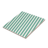 Retro blau gestreiftes Muster Fliese (Seite)
