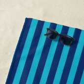 Retro Blau Gestreiftes Strandpool Handtuch Geschen (Beispiel)