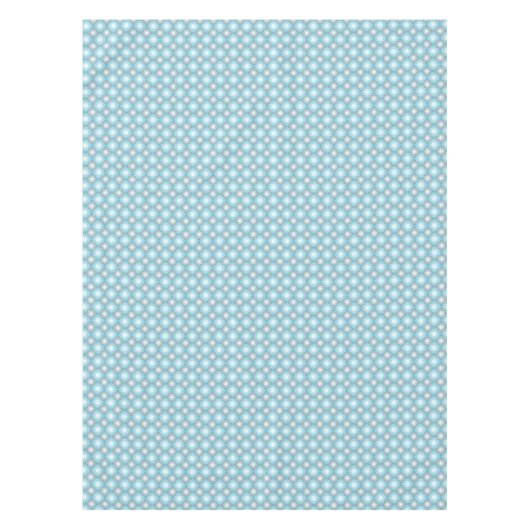 Retro Blau & Grau Geometrisches Muster Rechteck Tischdecke (Vorderseite)