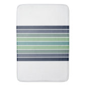 Retro Blau & Grün Surfbrett Streifen Badematte (Vorderseite Vertikal)