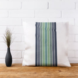 Retro Blau & Grün Surfbrett Streifen Kissen