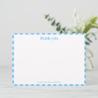 Retro Blau Kariert Personalisierter Name Baby Jung