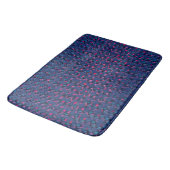 Retro blau-rosa Muster Badematte (Schrägansicht)