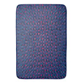 Retro blau-rosa Muster Badematte (Vorderseite Vertikal)