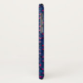 Retro blau-rosa Muster Case-Mate iPhone Hülle (Hinten/Links)