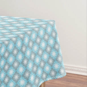 Retro Blau- und Grau geometrisches Muster Rechteck Tischdecke