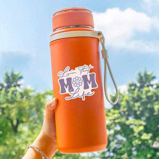 Retro Blau und Lila Leben ", dass Mama Leben Vinyl Aufkleber