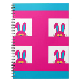 Retro Blau und Pink Ostersonne Notizblock