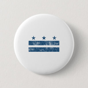 Retro Blau Washington Dc Flagge District Of Columb Button