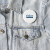 Retro Blau Washington Dc Flagge District Of Columb Button (Beispiel)