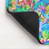 Retro-blaue aquamarine Blumen farbenfrohe Sonnenbl Mousepad (Ecke)