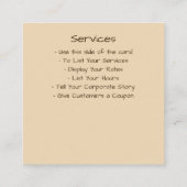 Retro blaue Diskette-Quadrat-Visitenkarte Rabattkarte (Rückseite)