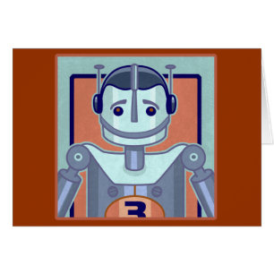 Retro blaue Roboter-Kinder