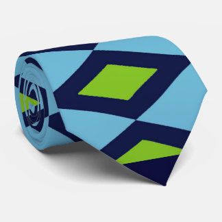 Retro blaue, schwarze Diamant-Krawatte, 2 versah Krawatte