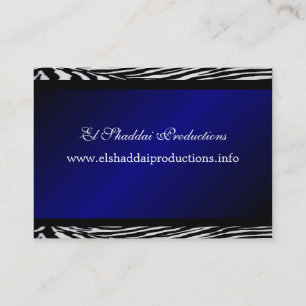 Retro blaue Zebra-Visitenkarte Visitenkarte