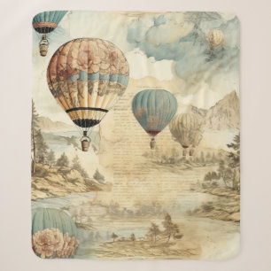 Retro Blaues Ballon Antike Reiseland Sherpadecke