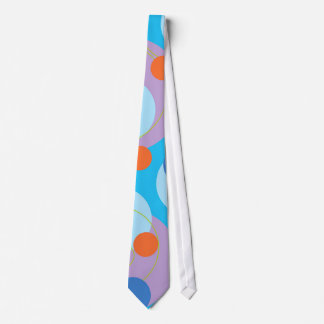 Retro blaues Eis-orange Polka-Punkt-Krawatte Krawatte