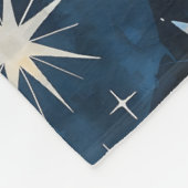Retro-blaues Sternexplosion Fleecedecke (Ecke)