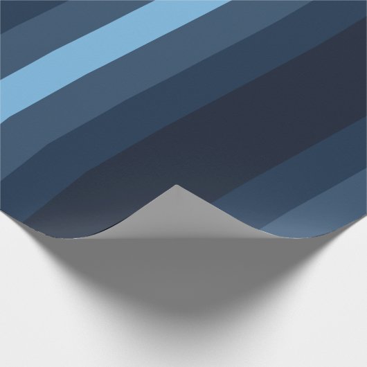 Retro blaues Streifenpapier Geschenkpapier (Ecke)