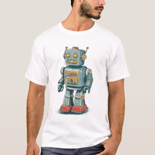 Retro-Blechroboter — Cartoon-Mech aus den 1950ern T-Shirt