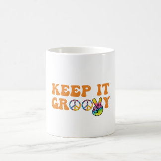 Retro bleib groovy kaffeetasse