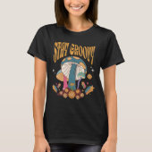 Retro Bleib Groovy Pilz T-Shirt (Vorderseite)