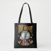 Retro Bleib Groovy Pilz Tasche (Vorderseite)