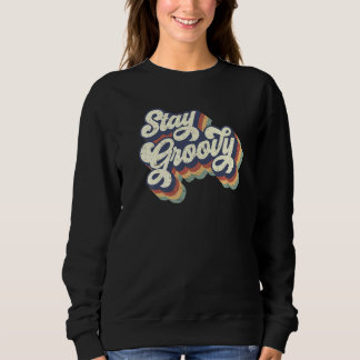 Retro Bleib Groovy Vintage 70er 80er Glückliches L Sweatshirt