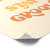 Retro bleibe Groovy Blumengeburt Poster (Ecke)