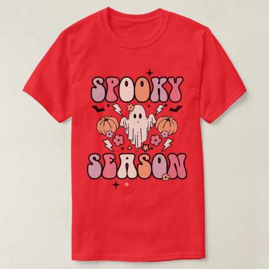 Retro Bleibe Spooky Niedlich Ghost Halloween Funny T-Shirt (Design vorne)
