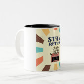Retro bleibe zweifarbige tasse (Vorderseite Links)