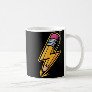 Retro Bleistift Bleistift Zurück zur Schule Lehrer Kaffeetasse