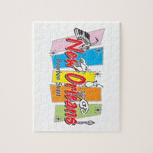 Retro Blick New Orleans Puzzle (Vertikal)