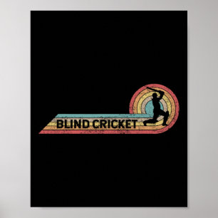 Retro-Blind-Cricket-Vintage-Player-Filmstreifen Poster