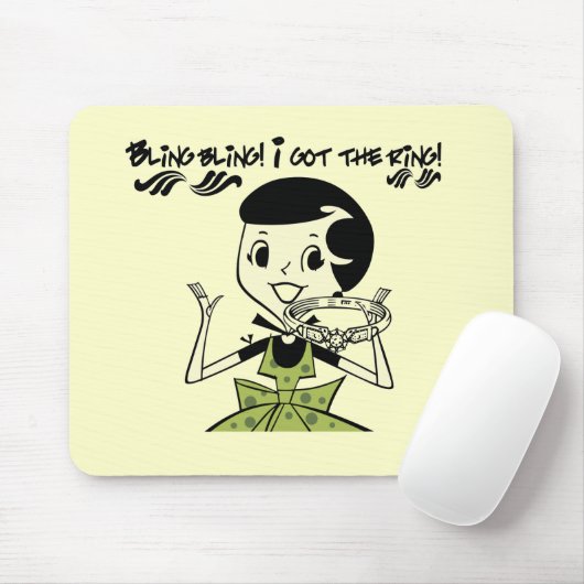 Retro Bling Ring-T-Shirts und Geschenke Mousepad (Mit Mouse)