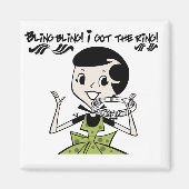 Retro Bling Ring Tshirts und Geschenke Magnet (Vorne)