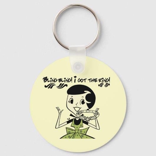 Retro Bling Ring Tshirts und Geschenke Schlüsselanhänger (Vorderseite)