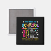 Retro-Blitz-Abcd-Back-To-School-Tour-Teac Magnet (Vorderseite/Rückseite)
