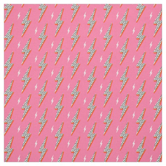 Retro-Blitz Donner Blitzrot Stoff (Muster)