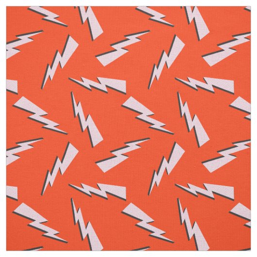 Retro-Blitz Donner Blitzrot Stoff (Muster)
