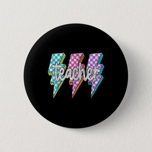Retro-Blitz-Lehrer  Button (Vorderseite)