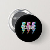 Retro-Blitz-Lehrer  Button (Vorne & Hinten)