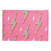 Retro-Blitzbolzen Donner Blitz rot Fabric Thro Kissenbezug (Rückseite)