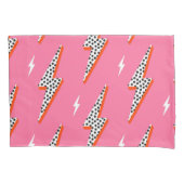 Retro-Blitzbolzen Donner Blitz rot Fabric Thro Kissenbezug (Vorderseite)