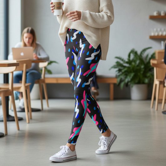Retro-Blitze-Leggings Leggings
