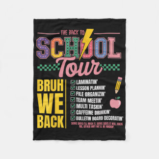 Retro Blitzschlag Abcd Back To School Tour Teac Fleecedecke