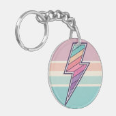 Retro-Blitzschlag Schlüsselanhänger (Vorderseite links)